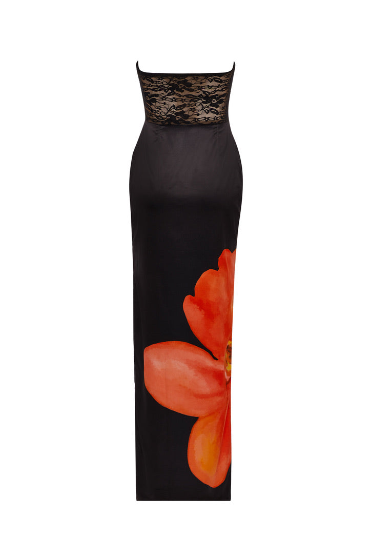 The Black Lace Flower Dress